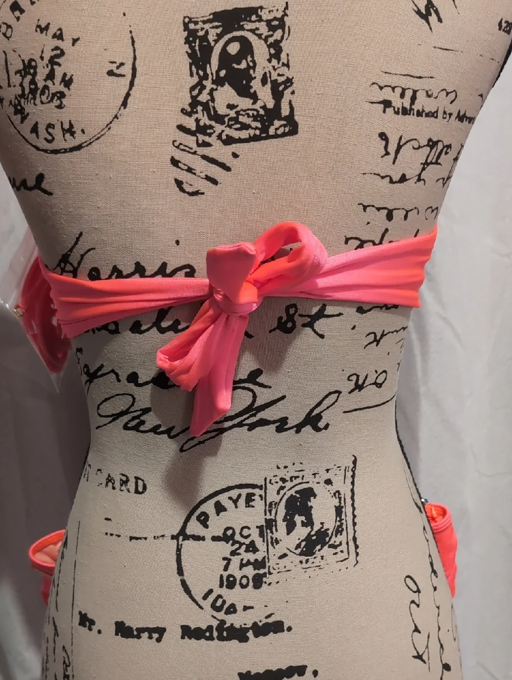 Victoria's Secret Coral Bikini top & Cheeky Hipkini bottom, NWT - Picture 2 of 7